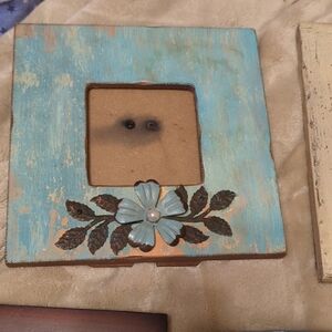 Hobby Lobby Distressed Blue Floral Frame